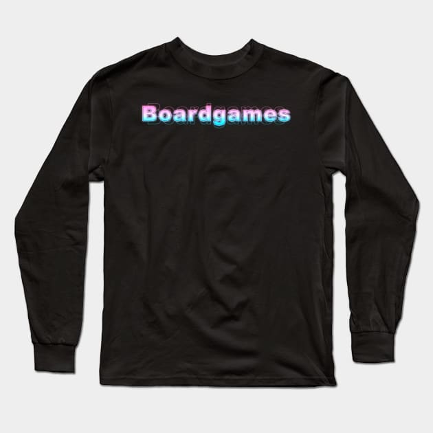 Boardgames Long Sleeve T-Shirt by Sanzida Design